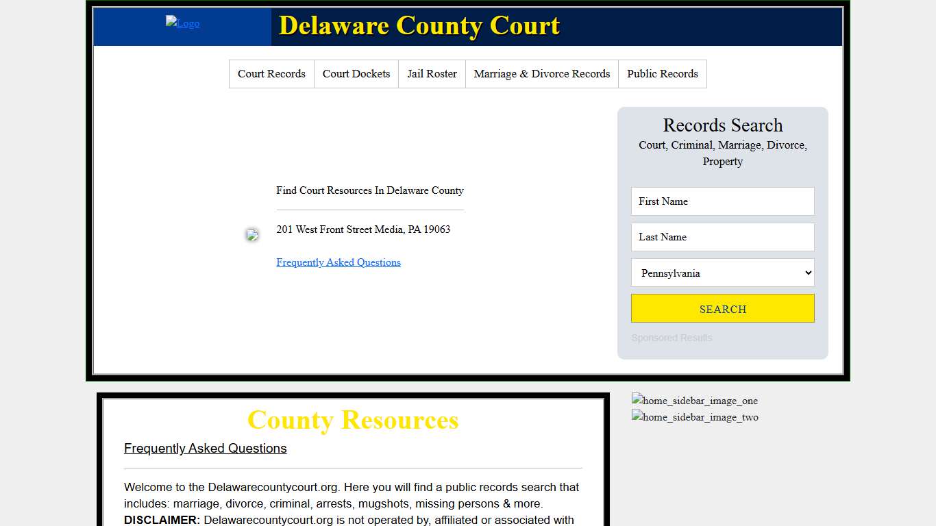 Delaware County Court County Records Search